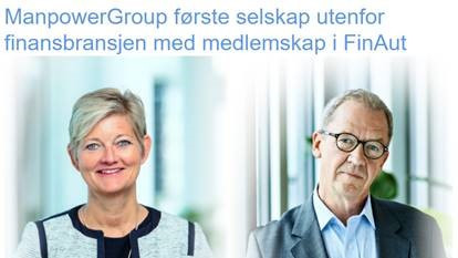 ManpowerGroup første selskap utenfor finansbransjen med medlemskap i FinAut